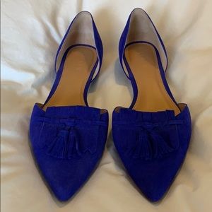 Blue suede J Crew shoes